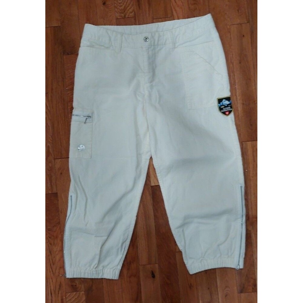 Nike White Corduroy Capri Pants Alpine Marathon Medium